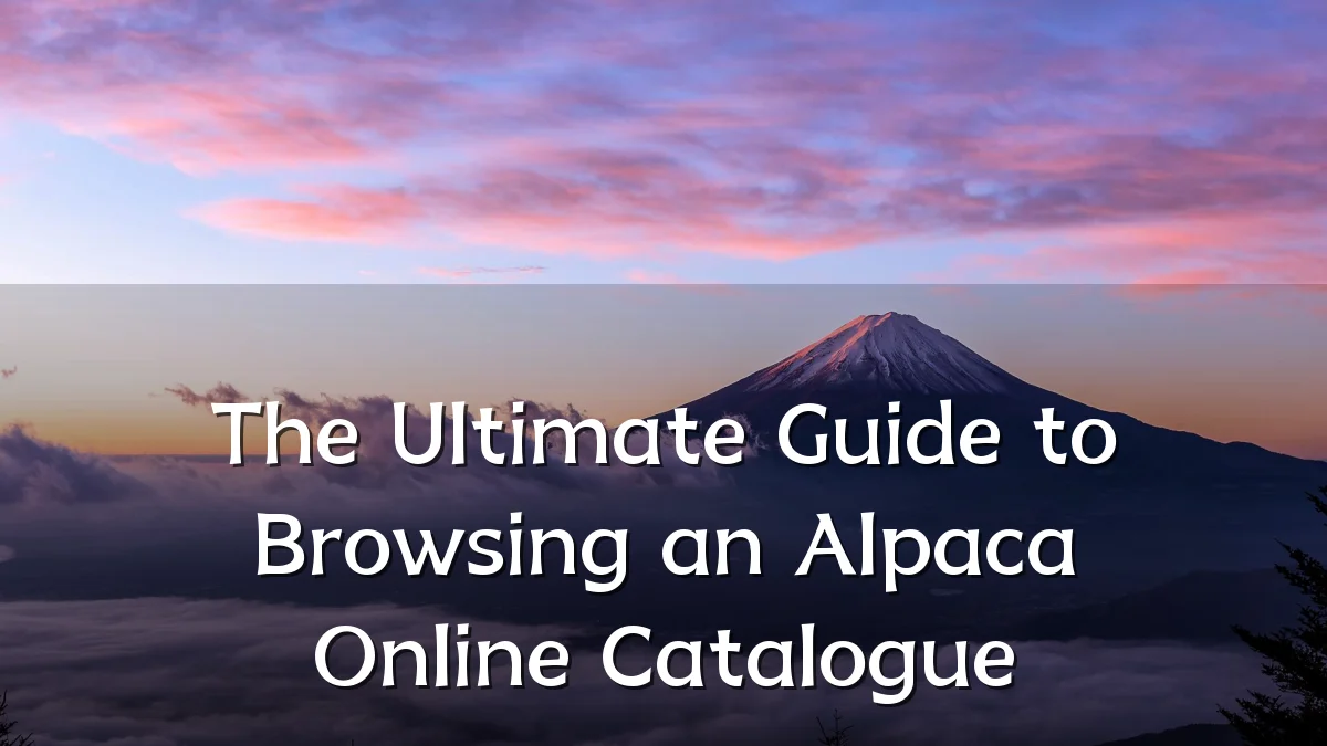 The Ultimate Guide to Browsing an Alpaca Online Catalogue