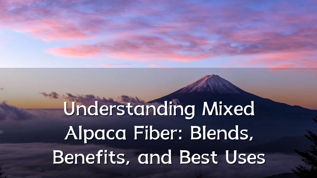 Understanding Mixed Alpaca Fiber: Blends, Benefits, and Best Uses
