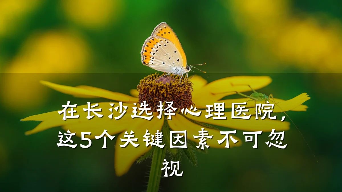 在长沙选择心理医院,这5个关键因素不可忽视